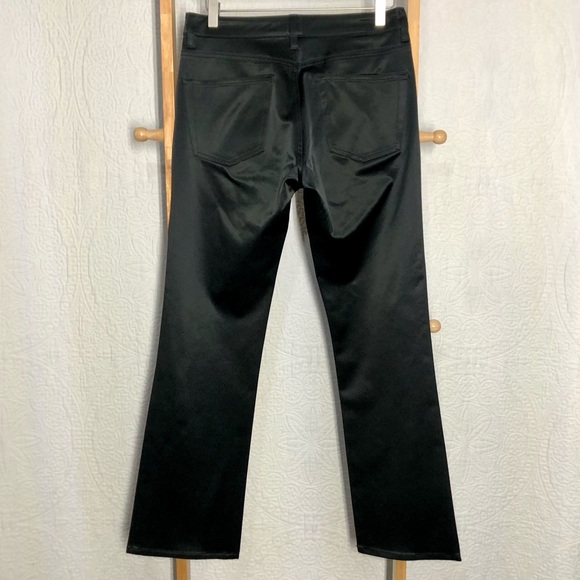 Like NEW Festive & Versatile Gap Black Satin Stretch Bootcut Pants in Size 6Reg - Picture 2 of 3